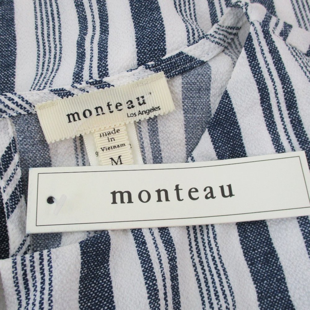 Monteau Vertical Stripe Blouse - Picture 5 of 6